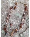 Alphabey's Threaded 4 Strands  Multicolour Glass Beaded Brass Mala Necklace For Women